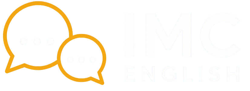Speech bubbles with IMC English text