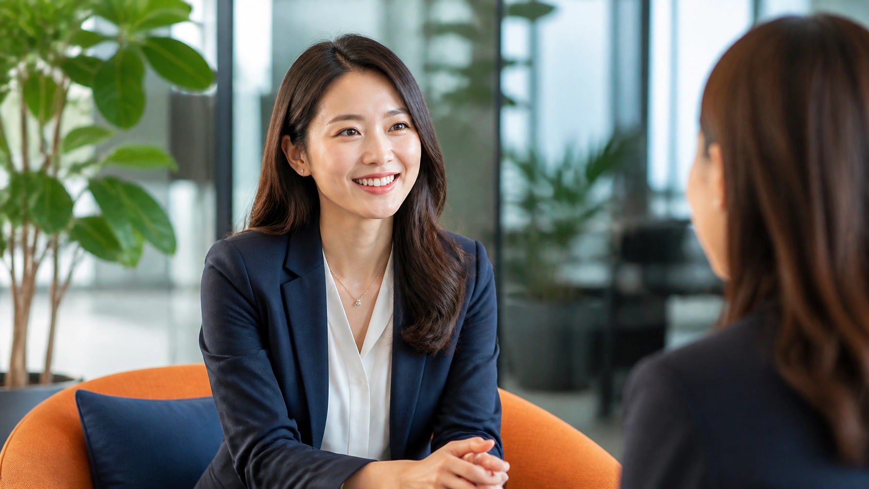 Two women in a business meeting